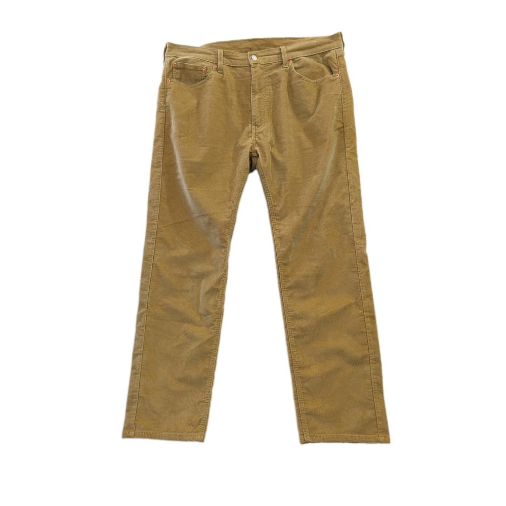 Levis 505 Corduroy Jeans Mens 38x32 Tan Khaki Stretch Straight Leg Regular Fit